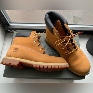 Women’s Premium 6in Timberland Waterproof Boots in Wheat Nubuck